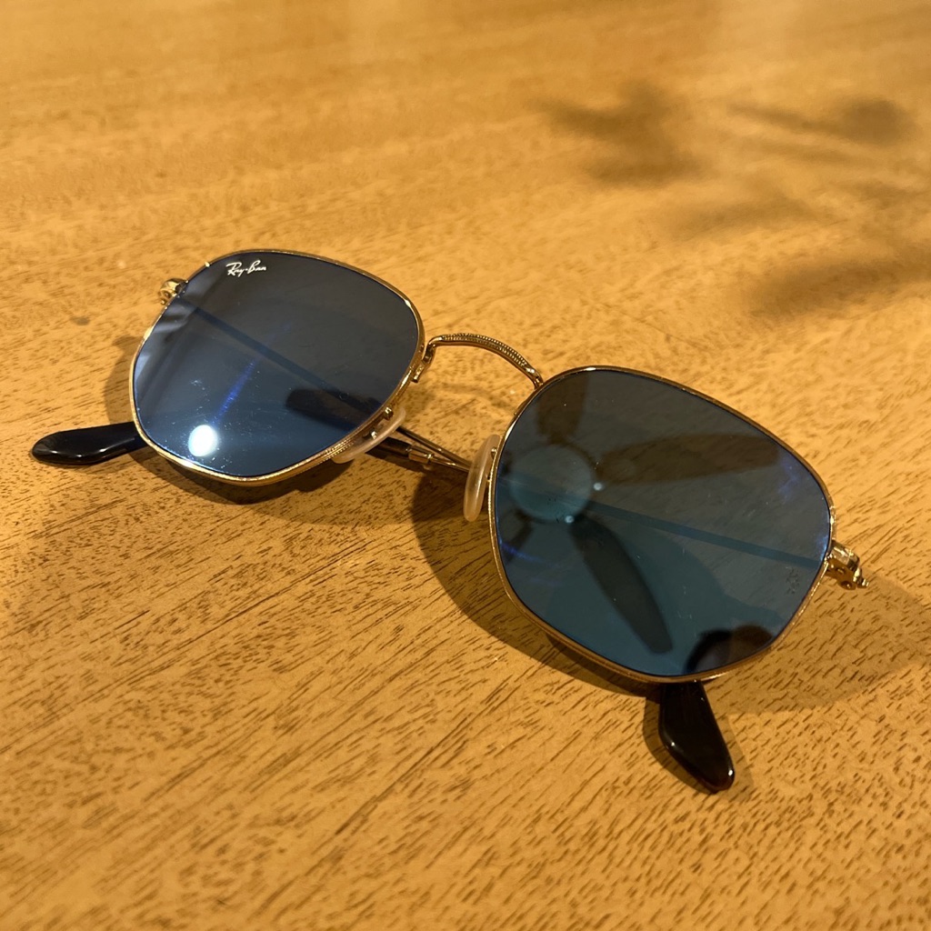Blue Ray-Bans Hexagonal